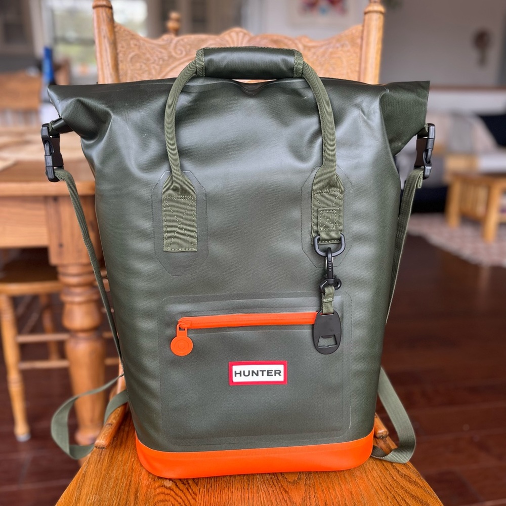 Hunter X Target Roll-Top Cooler Backpack Bag Olive & Orange NWOT
